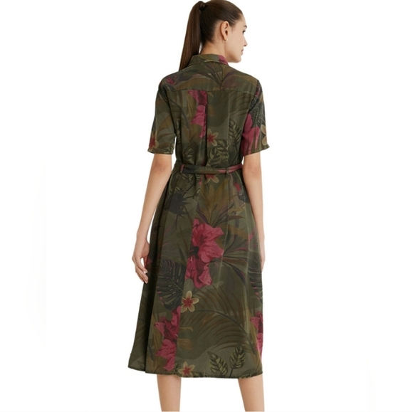 DESIGUAL Tencel Midi Dress - Picture 2 of 16